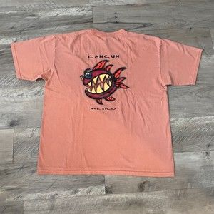 Vintage Cancun Mexico Fish T-Shirt Size XL